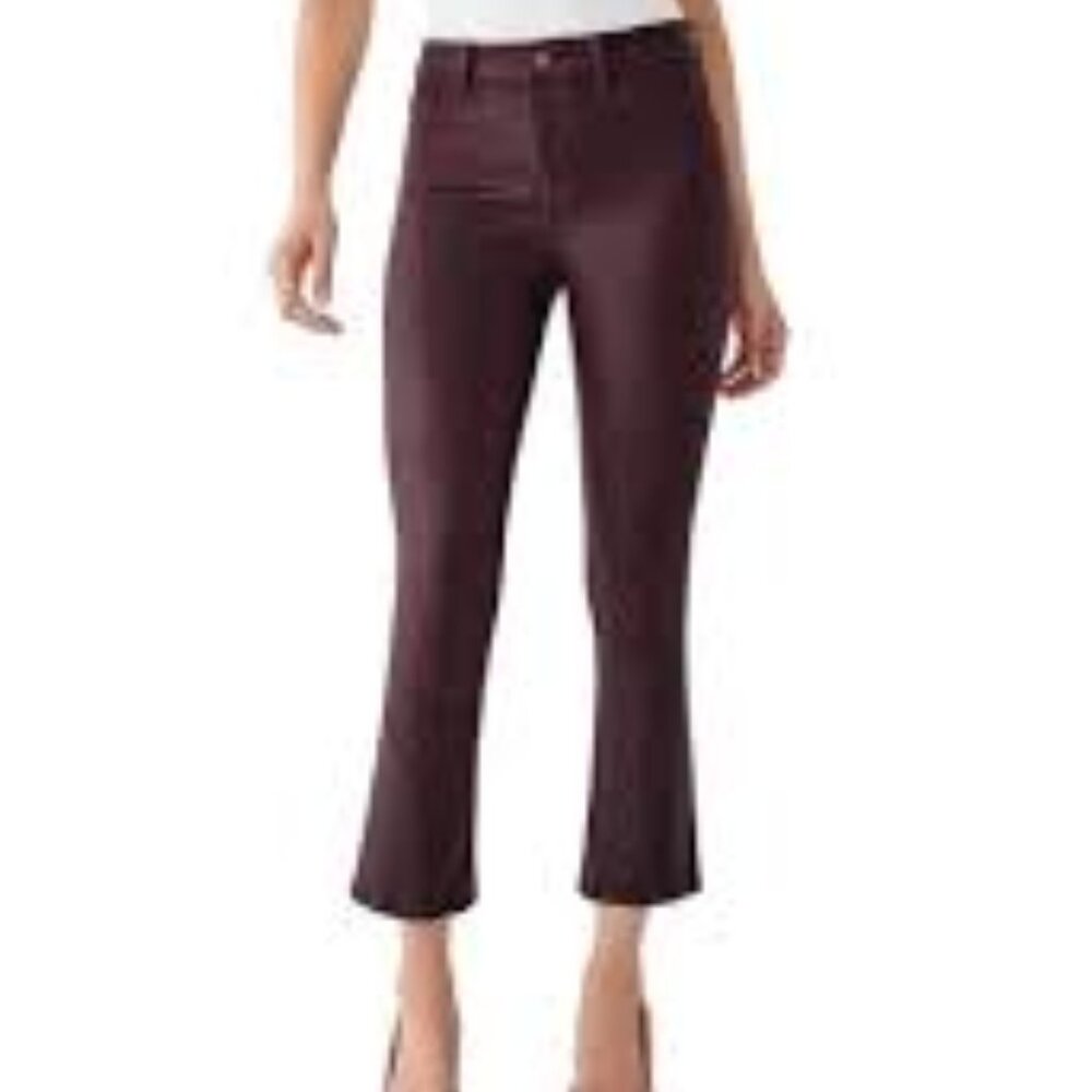 NWT DL1961 PLUM BERRY Women's Bridget High Rise Boot Cut Cropped Jeans